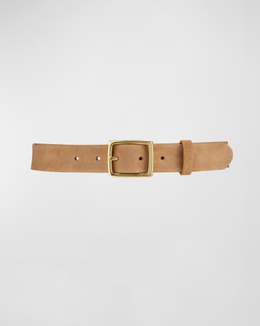 Rag & Bone Suede Boyfriend Belt, Camel