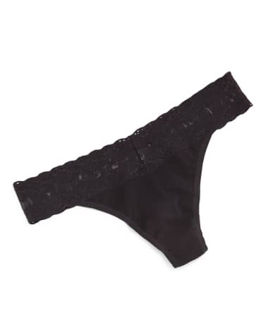Natori Bliss Perfection Lace-Trimmed Thong (One Size)