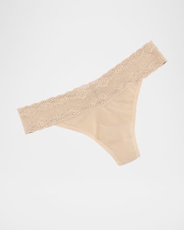 Natori Bliss Perfection Lace-Trimmed Thong (One Size)