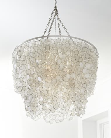 Neiman Marcus Bernadette 3-Light Capiz Chandelier