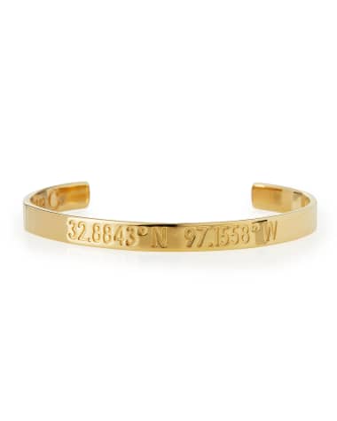 Coordinates Collection Legend Engraved Bangle Bracelet