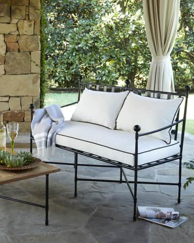 Neiman Marcus Avery Neoclassical Outdoor Bench
