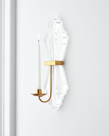 Neiman Marcus Acrylic Candle Sconce