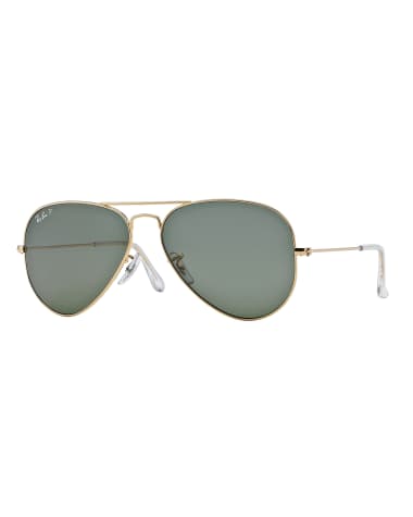 Ray-Ban Metal Polarized Aviator Sunglasses
