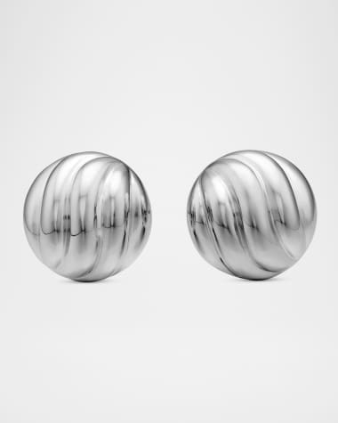 David Yurman Sculpted Cable Stud Earrings in Sterling Silver