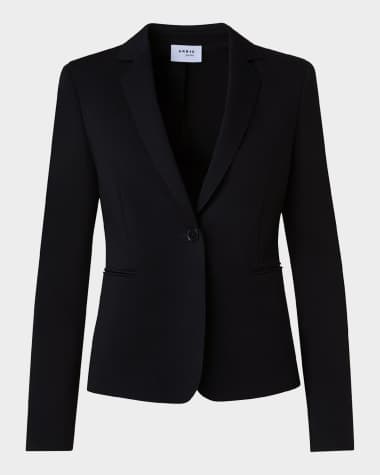 Akris punto Wool Jersey Tailored Blazer Jacket