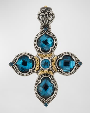 Konstantino London Blue Topaz Cross Enhancer