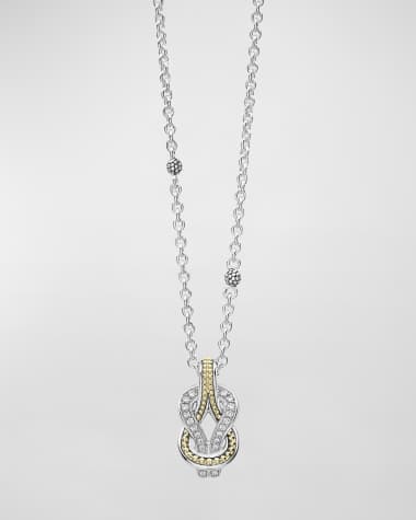LAGOS Newport 18K Gold Diamond Rope Pendant Necklace