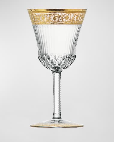Saint Louis Crystal Thistle Gold American Water Goblet