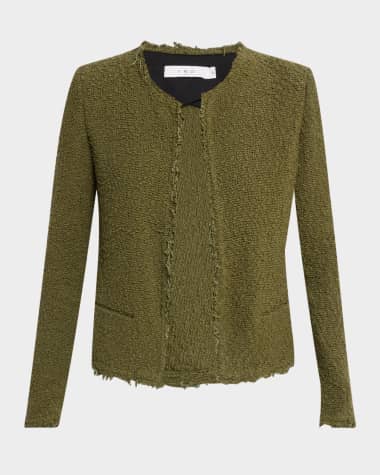 Iro Shavani Open-Front Boucle Jacket