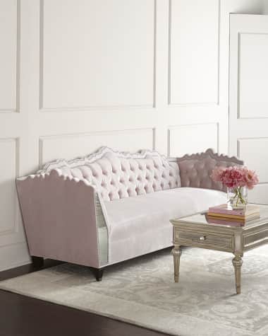 Haute House Santiago Mirrored Sofa 88"