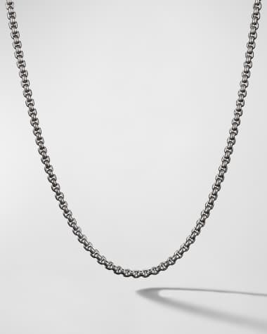 David Yurman Men's Box Chain Necklace in Titanium, 2.7mm, 26"L