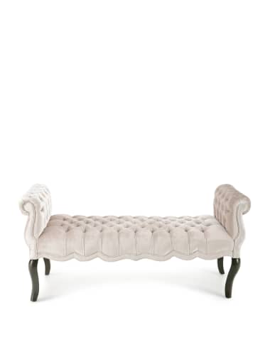 Haute House Rebecca Tufted Bench, 61"