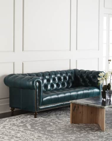Massoud Davidson 119" Tufted Seat Chesterfield Sofa