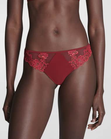 Cherry Red Lace and Microfiber Briefs Sublim Dentelle