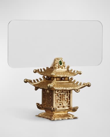 L'Objet Pagoda 24K Gold-Plated Place Card Holders, Set of 6