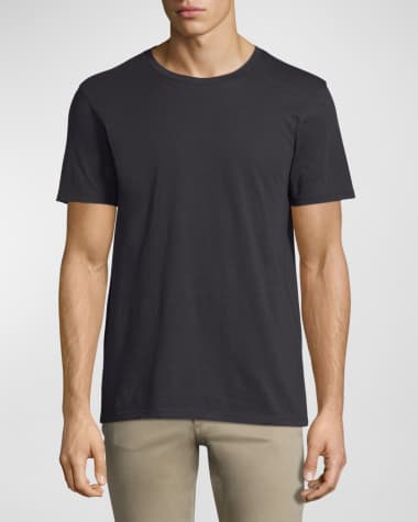 Vince Men's Short-Sleeve Pima Crewneck Jersey T-Shirt, Black