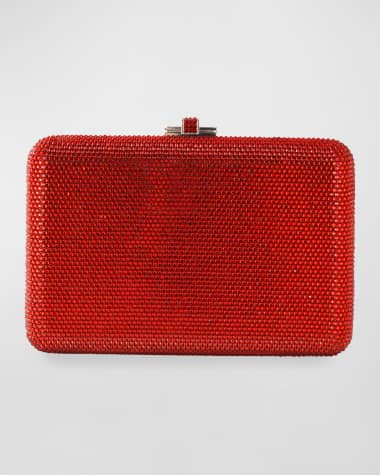 Judith Leiber Couture Beaded Envelope Clutch in Nero Jet