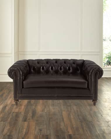 Massoud Davidson 69" Slab Seat Chesterfield Sofa