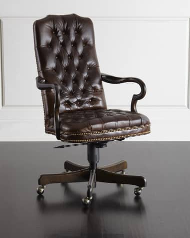 Massoud Blevens Tufted-Leather Office Chair