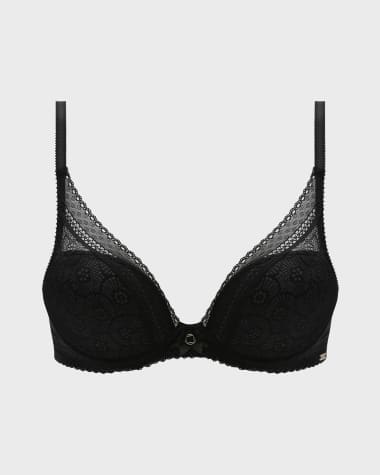Chantelle Festivite Lace Plunge Bra, Bright Pink