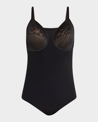 Wacoal Visual Effects Mesh-Top Bodysuit