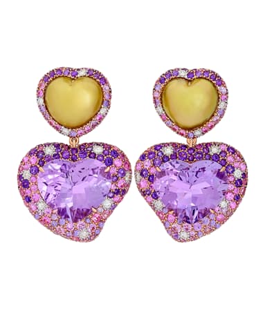 Margot McKinney Jewelry Hearts Desire Rose de France Amethyst Earrings