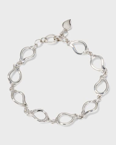 Tamara Comolli Signature 18k White Gold Link Bracelet with Diamonds