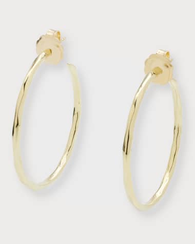 Ippolita Large Faceted Hoop Earrings in 18K Gold
