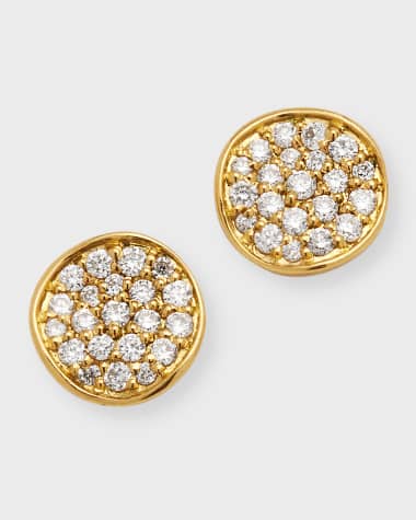 Ippolita Mini Flower Stud Earrings in 18K Gold with Diamonds