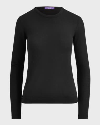 Ralph Lauren Collection Long-Sleeve Cashmere Crewneck Sweater