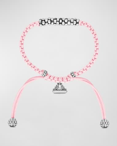 LAGOS Kinder Sterling-Silver Macrame Bracelet, Pink