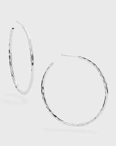 Ippolita Medium Squiggle Hoop Earrings in Sterling Silver
