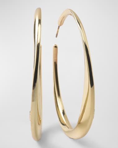 Ippolita Large Twisted Hoop Earrings in 18K Gold