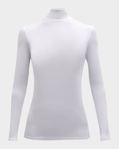 Majestic Filatures Soft Touch Mock Turtleneck Top