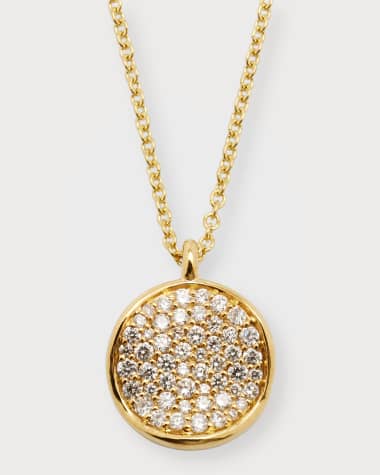 Ippolita Small Flower Pendant Necklace in 18K Gold with Diamonds