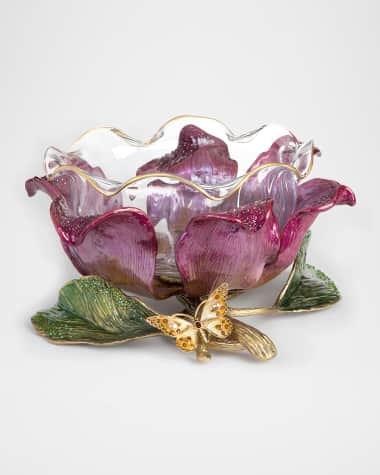 Jay Strongwater Large Flower Bowl