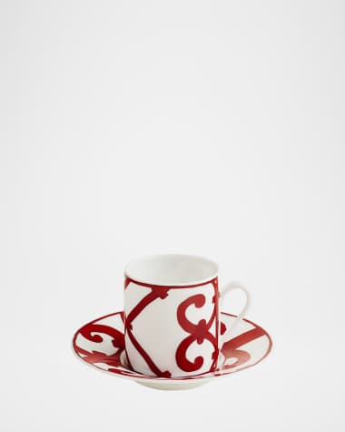 Hermes Balcon du Guadalquivir Coffee Cup & Saucer, 3.2 oz.