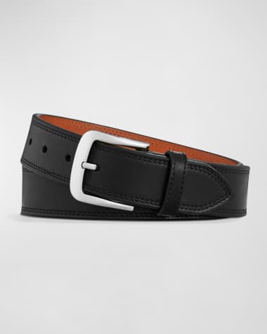 Shinola Men's Essex Double Stitch Leather Belt