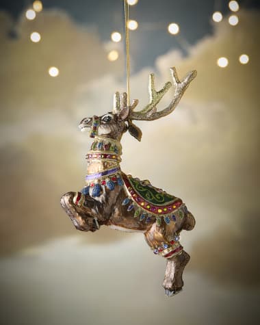 Jay Strongwater Dash Reindeer Swarovski Crystal Ornament