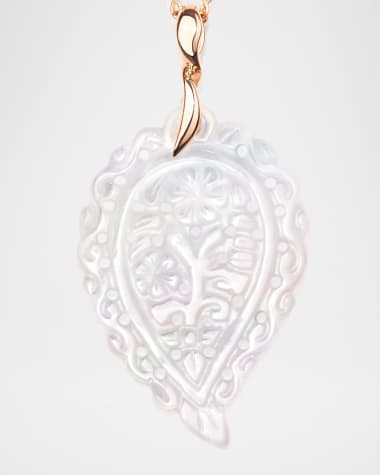 Tamara Comolli Large India Leaf Carved Pendant
