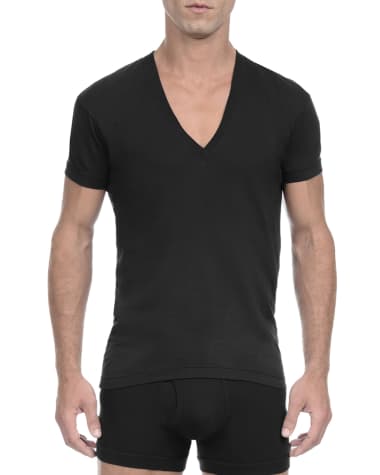 2Xist Pima Slim-Fit Deep V-Neck T-Shirt