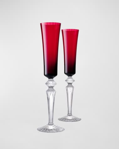 Baccarat Mille Nuits Red Flutissimos, Set of 2