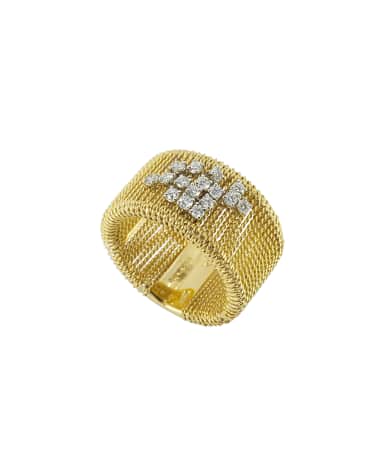 Staurino 18k Gold Renaissance Dancing Diamond Ring, Size 7.5