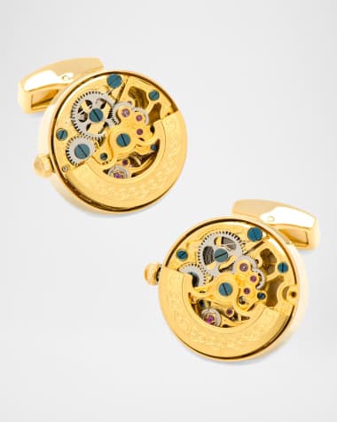 Cufflinks Inc. Golden Watch Movement Cuff Links
