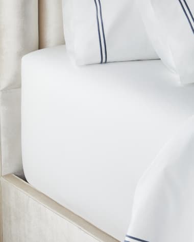 Sferra Grande Hotel Queen Solid White Fitted Sheet