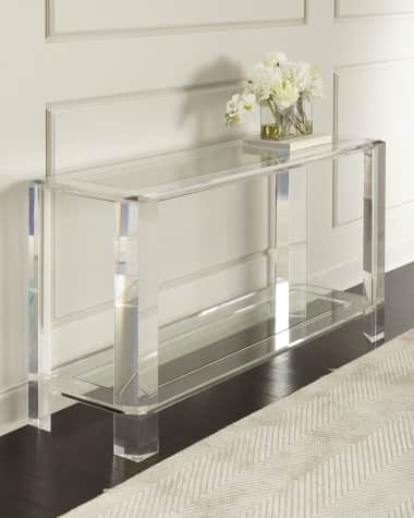 Interlude Home Surrey Acrylic Console Table