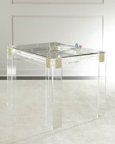 Interlude Home Miranda Acrylic Backgammon Table