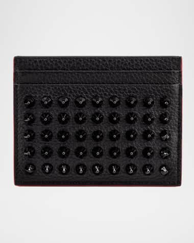 Christian Louboutin Men's Kios Spiked Leather Card Case