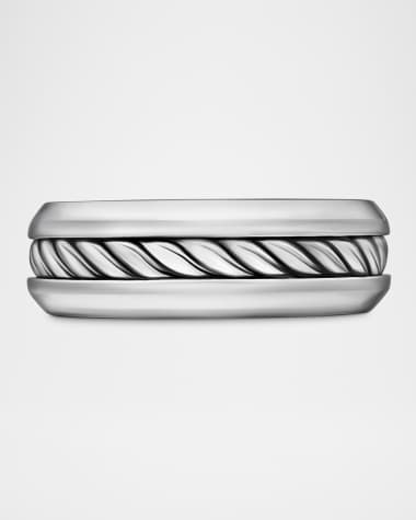 David Yurman 8mm Men's Cable Ring in Silver